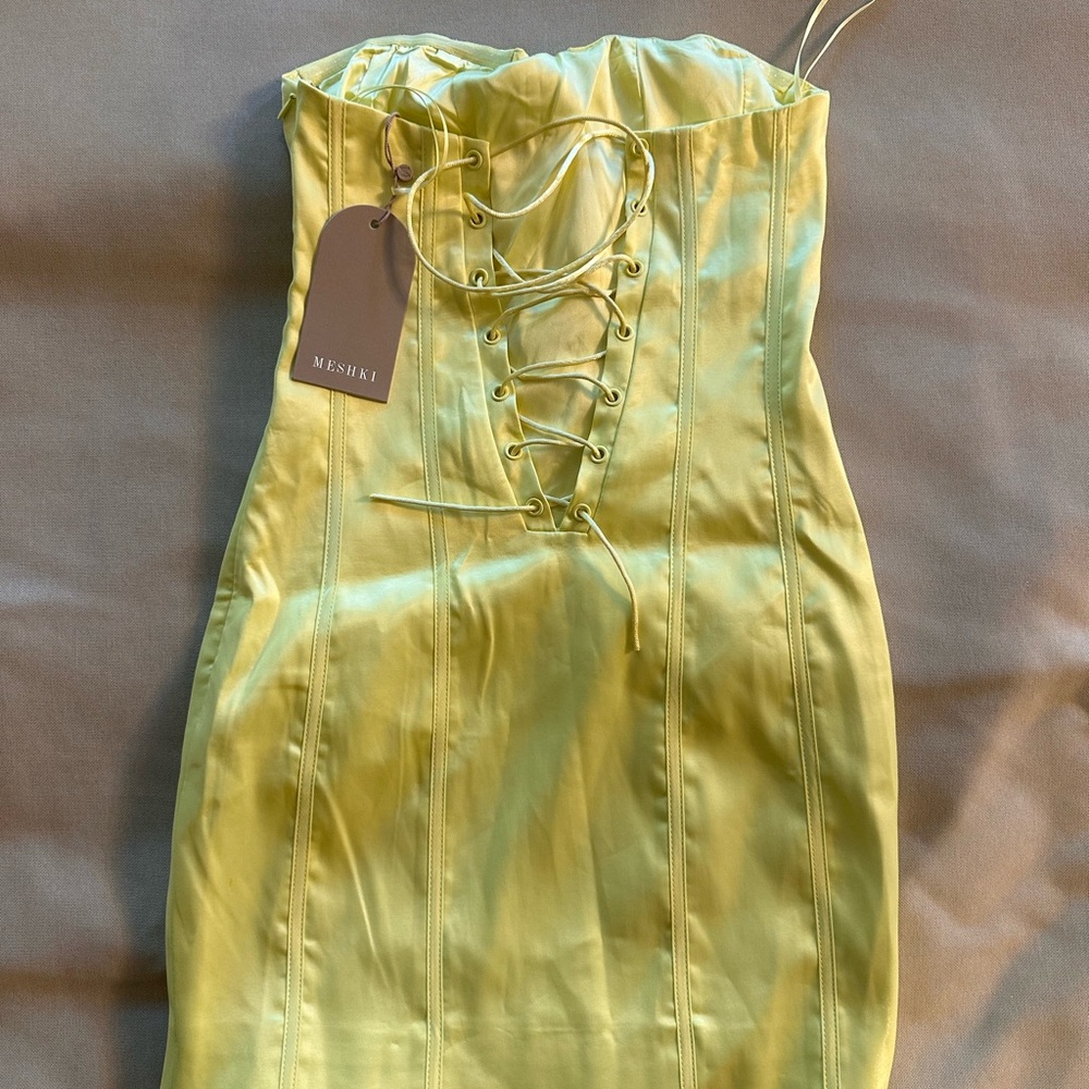Meshki Amaya lace up corset mini Dress